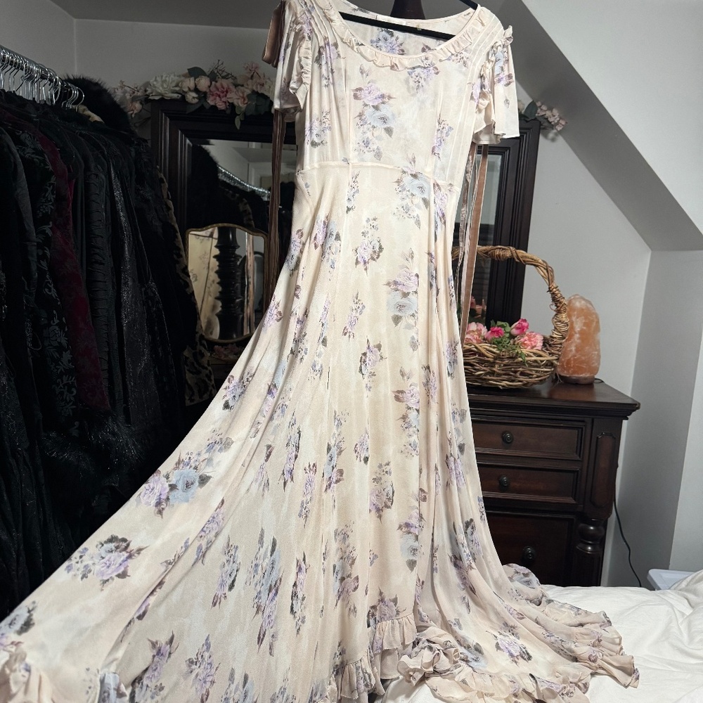 LoveShackFancy Rare vintage silk dress 6